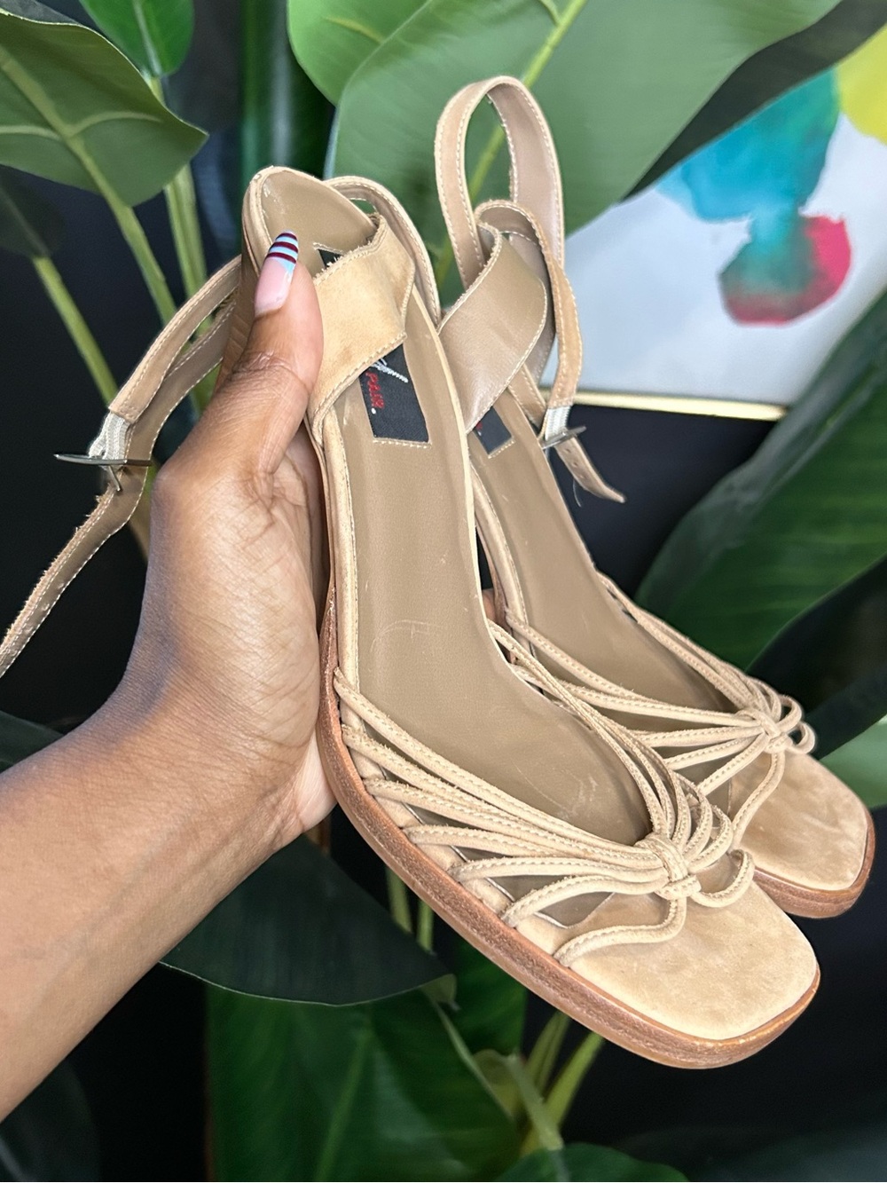 Wild Pair Y2K Women's Slingback Ankle Wrap Sandals